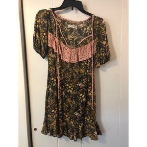 Mixed pattern dress